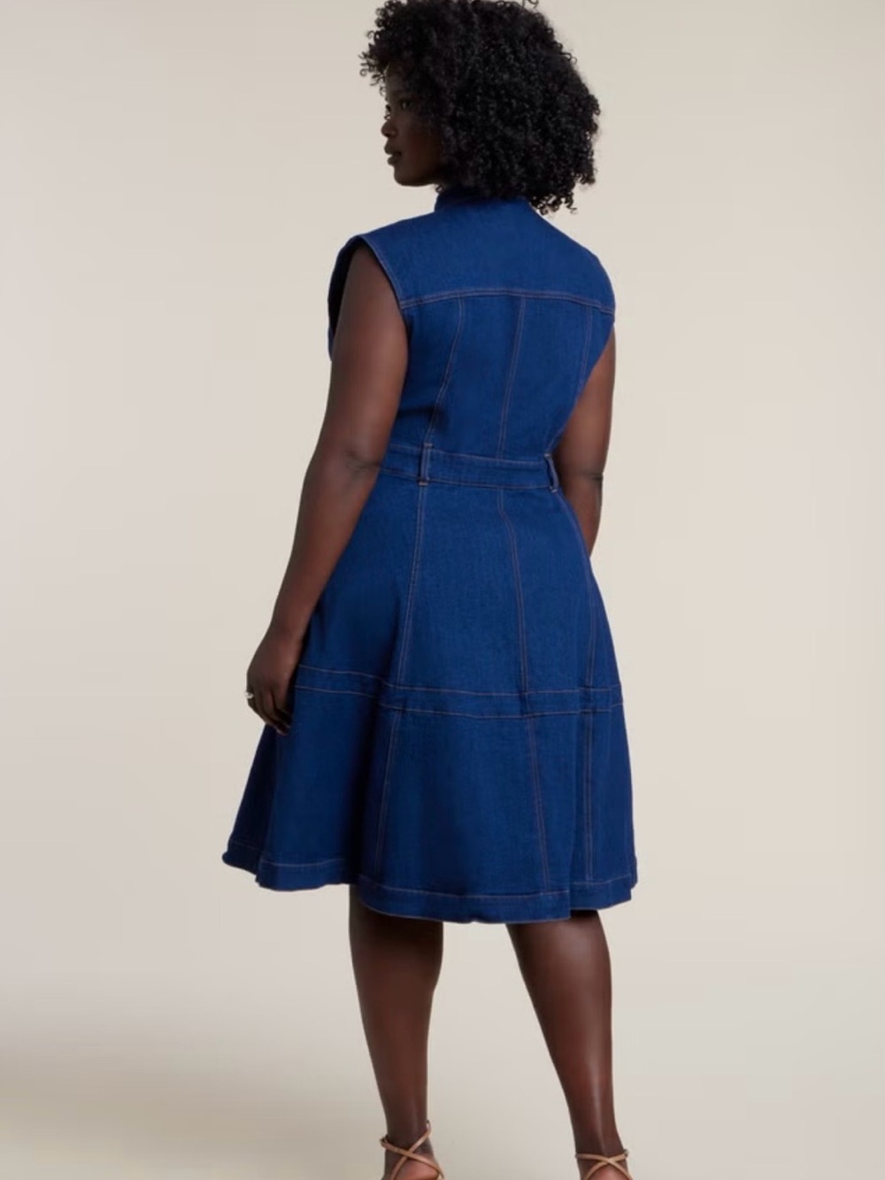 NWT Eloquii Sleeveless Denim Dress, Women's Plus Size 18 - Picture 2 of 11